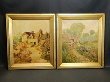 Pair antique oil for sale  DARWEN