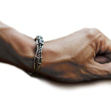 Usado, Pulseira de arame farpado unissex prata esterlina 925 gótico punk motociclista grunge comprar usado  Enviando para Brazil