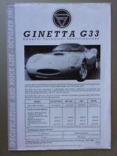 Ginetta g33 orig for sale  UK