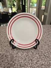 Usado, "Platos de postre de pan rojo café clásico 3 anillos bandas 6,75"" Corelle Vitrelle"  segunda mano  Embacar hacia Argentina