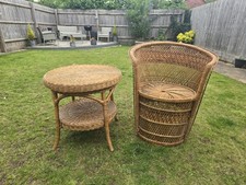 Round wicker table for sale  WELLS
