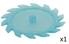 LEGO 61403 Trans-Light Blue Technic Circular Saw Blade 9 x 9 Pin Hole Teeth in S comprar usado  Enviando para Brazil