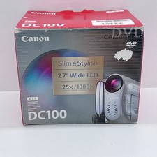Câmera de Vídeo Canon DC100 PAL Mini DVD Filmadora com Caixa, Manual, Cabos Testados comprar usado  Enviando para Brazil