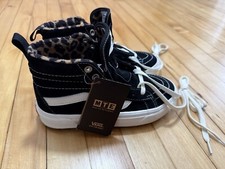 Używany, Vans Sk8 Hi MTE Wodoodporny Klasyczny Czarny Biały Leopard 🐆 Podszewka Rozmiar 5.5 Damska na sprzedaż  Wysyłka do Poland