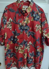 Camisa vintage Campia Moda havaiana vermelha floral Aloha estampa veleiro - Tamanho XXL comprar usado  Enviando para Brazil