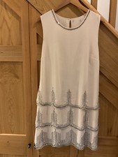 Cream beaded 1920s for sale  BRENTWOOD