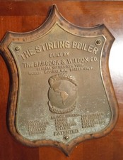 Usado, Placa de latão vintage The Stirling Boiler The Babcock & Wilcox Co. comprar usado  Enviando para Brazil