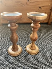 Pair wooden candle for sale  SOUTHPORT