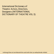 International dictionary theat gebraucht kaufen  Trebbin