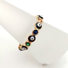 Cor Ouro Esmalte Cz Arco-íris Turco Olho do Mal Joias Anel Feminino anéis de dedo comprar usado  Enviando para Brazil