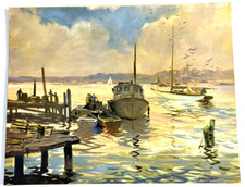 Vintage 11x14 harbor for sale  Chicago