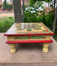 Usado, Indio Madera Bajot Tallado a Mano Mesa Decoración Hogar Banco Pintado de comprar usado  Enviando para Brazil