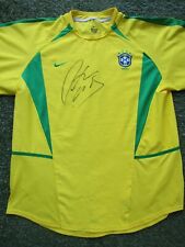 Camisa de futebol Roberto Carlos assinada à mão Brasil 2002 Home - Autógrafo comprar usado  Enviando para Brazil