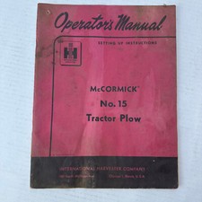 Mccormick operator manual for sale  Vanderbilt