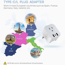 European plug travel for sale  Ontario