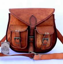 Bolsa tote indiana couro de cabra genuíno vintage carteiro feminina ombro hippie comprar usado  Enviando para Brazil