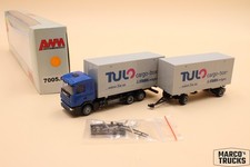 AWM Scania 124 Wechselbrückenhängerzug "Tulo cargo-box" 7005.01 1:87 /AW3017 comprar usado  Enviando para Brazil
