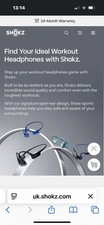 Shokz aeropex blue for sale  GLOSSOP