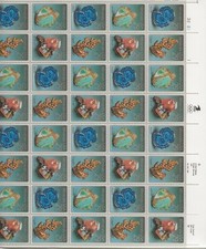 1992 29 centavos Minerals folha completa de 40, Scott #2700-2703, estado perfeito, sem marca de charneira comprar usado  Enviando para Brazil