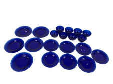 Conjunto de louça de vidro redemoinho azul vintage Duralex pratos e tigelas pacote usado comprar usado  Enviando para Brazil