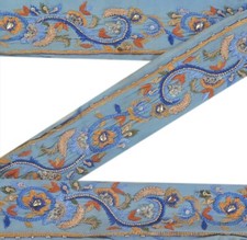 Sanskriti Vintage Saree Border Hand Beading Guarnições Artesanais Indianas Renda 1 Jarda comprar usado  Enviando para Brazil