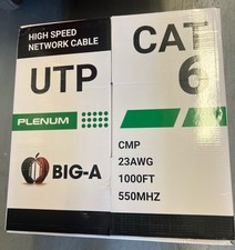 Usado, Cabo LAN CAT6 CMP 23AWG 550Mhz UTP - 1000 pés preto comprar usado Usado, Cabo LAN CAT6 CMP 23AWG 550Mhz UTP - 1000 pés preto comprar usado  Enviando para Brazil