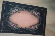 Tapete de lona miniatura para casa de bonecas HP rosa rosas e bebês respiração 6,5x4", usado comprar usado  Enviando para Brazil