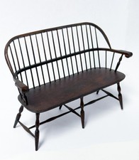 Casa de bonecas miniatura William Clinger Windsor eixo settee cadeira de madeira assinada comprar usado  Enviando para Brazil