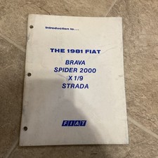 Introdução a: 1981 Fiat Brava Spider 2000 X 1/9 Strada Book Dealer Guide comprar usado  Enviando para Brazil