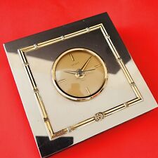 Usado, Relógio Gucci Vintage Mesa de Mesa Estojo Prata Lindo Design Dois Tons Raro comprar usado  Enviando para Brazil