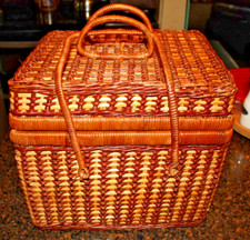 antique wicker picnic basket for sale antique wicker picnic basket for sale Dover