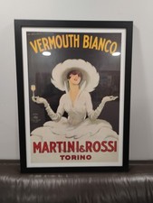 framed martini rossi poster for sale  Lombard