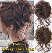 Usado, Scrunchie Updo Wrap extensão de cabelo real como humano bagunçado coque peça de cabelo para mulheres comprar usado  Enviando para Brazil