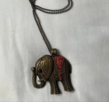 Bronze elephant necklace for sale  ASHFORD