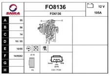 Fo8136 alternateur ford d'occasion  Saint-Etienne