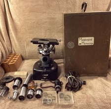 Usado, Microscópio metalúrgico vintage Unitron Meca3-1949 com acessórios e caixa comprar usado  Enviando para Brazil