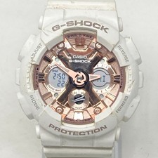 Relógio Casio G-Shock feminino 46 mm mostrador ouro rosa branco 5518 GMA-S120MF alarme 9" comprar usado  Enviando para Brazil