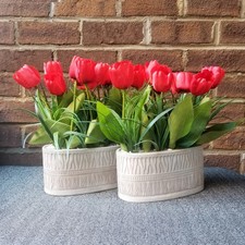 Artificial flowers red for sale  Fairfax