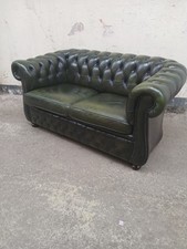 Vintage green leather for sale  ROSSENDALE