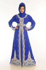 Kaftan islâmico bordado azul royal georgette comprar usado  Enviando para Brazil