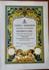 Ehrenurkunde verein körperkul gebraucht kaufen  Osnabrück