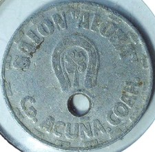 MUITO RARO - TOKEN COMERCIAL "ALOHA" SALÃO - COAHUILA DE ZARAGOZA MÉXICO EC 7738-9 comprar usado  Enviando para Brazil