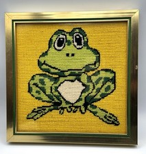 Vtg frog needlepoint for sale  Longwood