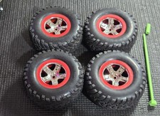 4 pneus traseiros usados Traxxas 5873R - S1 de corrida off-road e rodas SCT vermelho cromado comprar usado  Enviando para Brazil