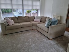 Large beige corner for sale  OLDHAM