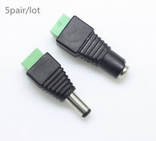 5 pares/10 peças macho e fêmea 2,1x5,5 mm conector adaptador plugue alimentação DC GG, usado comprar usado  Enviando para Brazil