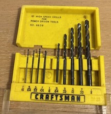 Vintage Crown Logo CRAFTSMAN 10 9-6638 Broca de Alta Velocidade Estojo e Caixa Original comprar usado  Enviando para Brazil