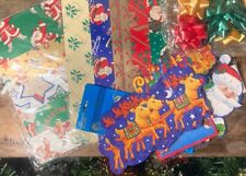 Vintage christmas wrapping for sale  STOKE-ON-TRENT