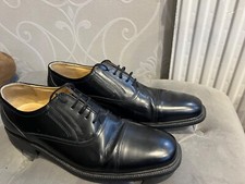 Mens black leather for sale  SUTTON