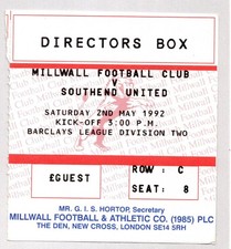 Millwall southend united for sale  UK